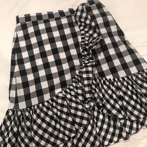 Cute jcrew gingham skirt size 0
